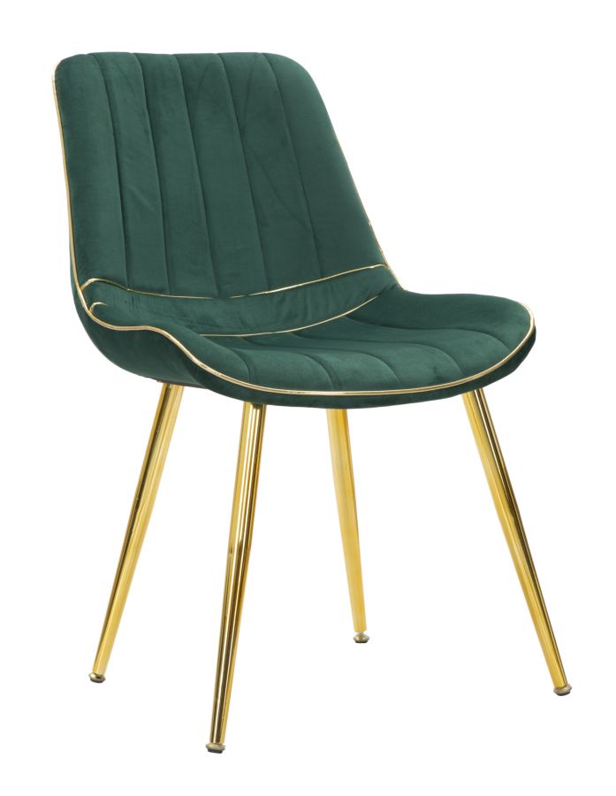 SEDIA PARIS VERDE/GOLD SET 2 PZ CM 51X59X79