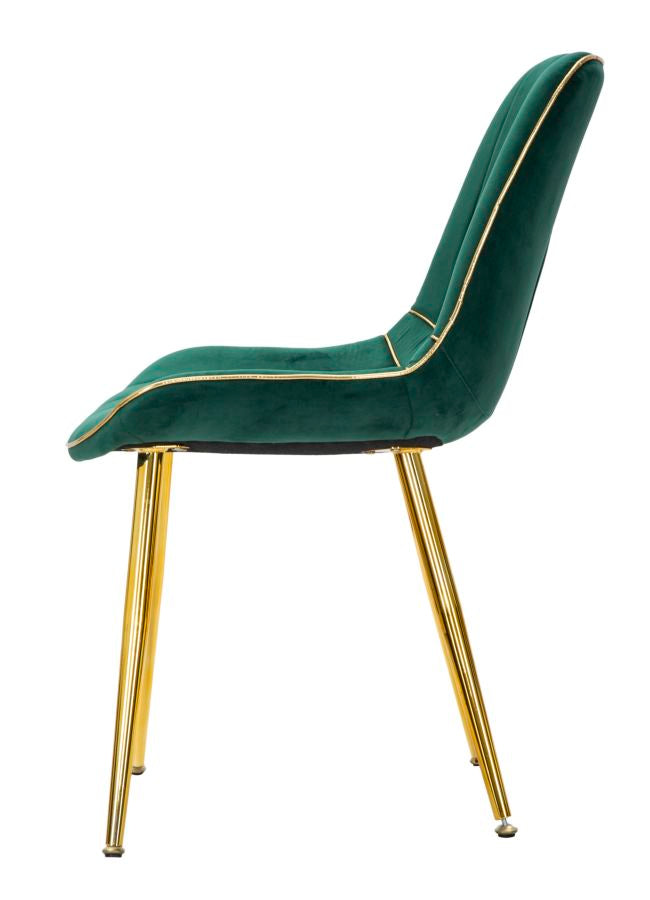 SEDIA PARIS VERDE/GOLD SET 2 PZ CM 51X59X79