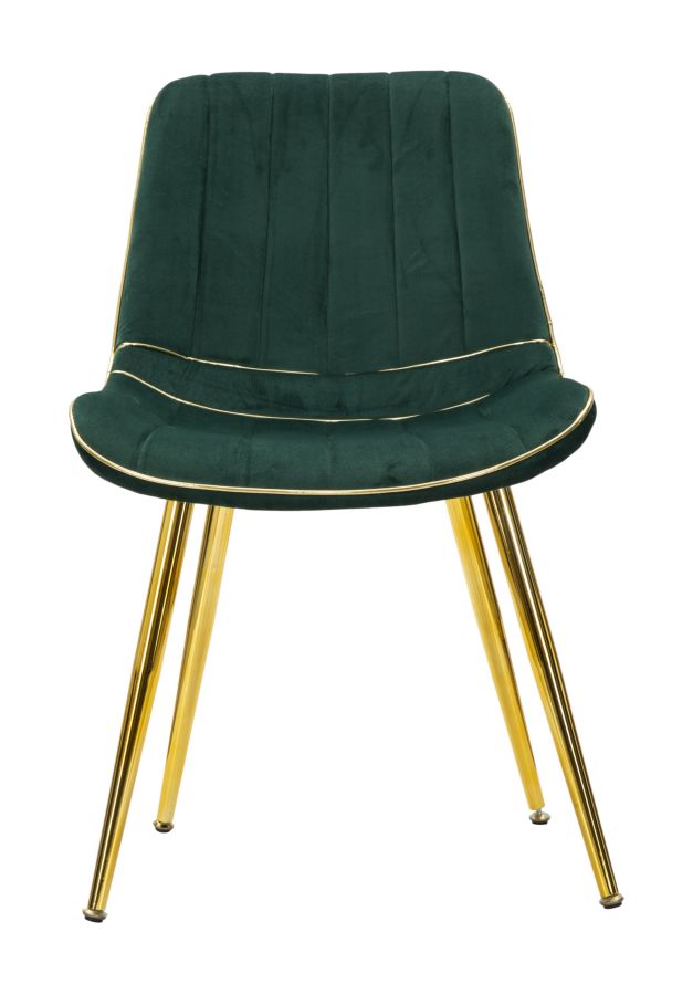 SEDIA PARIS VERDE/GOLD SET 2 PZ CM 51X59X79