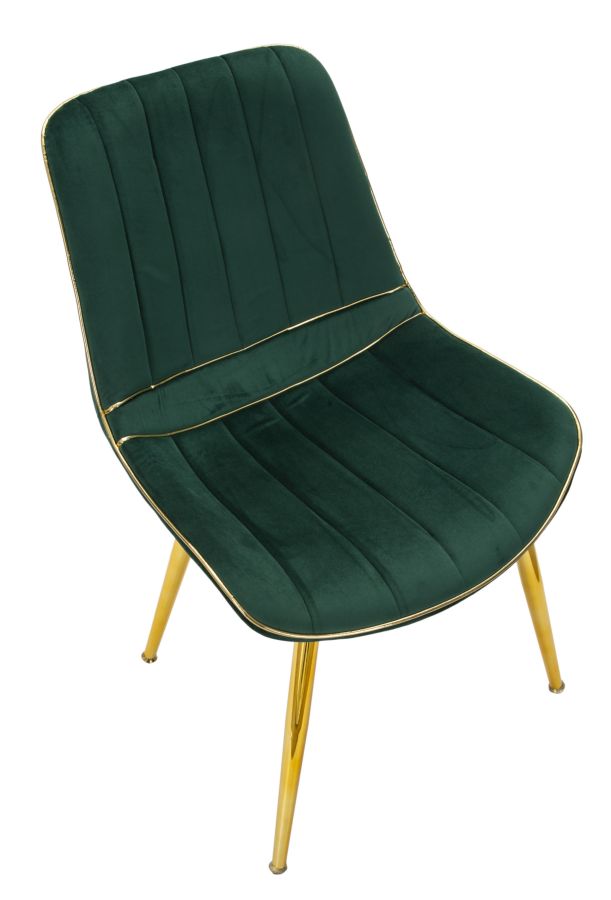 SEDIA PARIS VERDE/GOLD SET 2 PZ CM 51X59X79