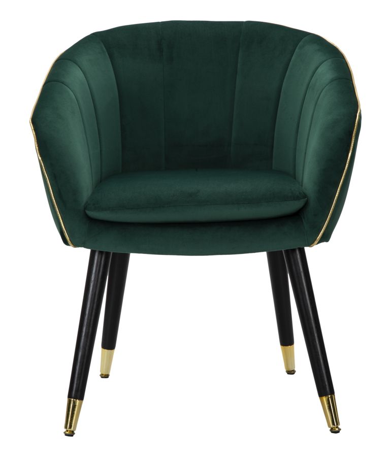 POLTRONA PARIS VERDE/GOLD CM 62X58X78