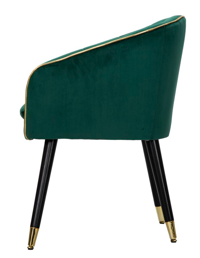 POLTRONA PARIS VERDE/GOLD CM 62X58X78