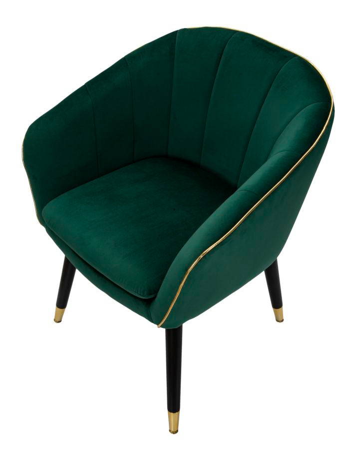 POLTRONA PARIS VERDE/GOLD CM 62X58X78