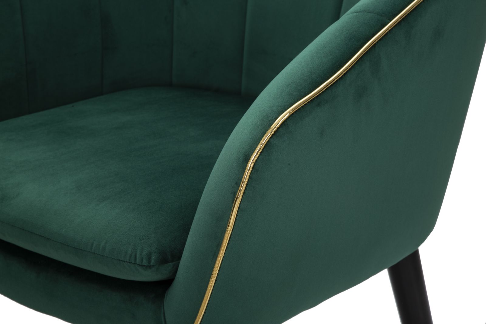 POLTRONA PARIS VERDE/GOLD CM 62X58X78