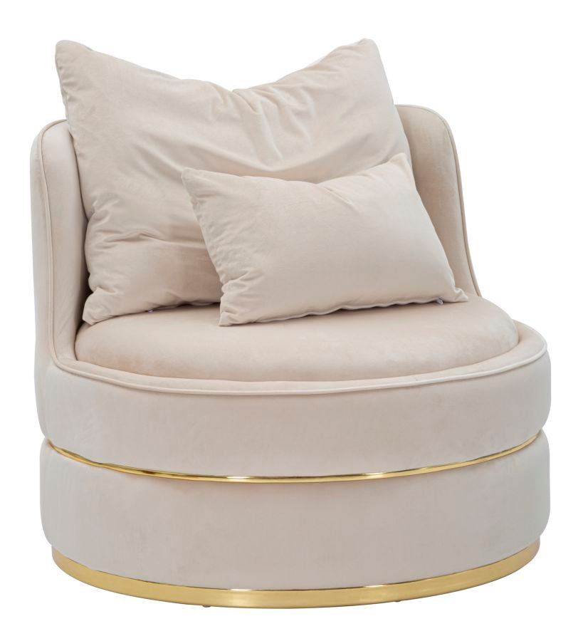 POLTRONA PARIS SPACE CREMA/GOLD CM Ø 84X72