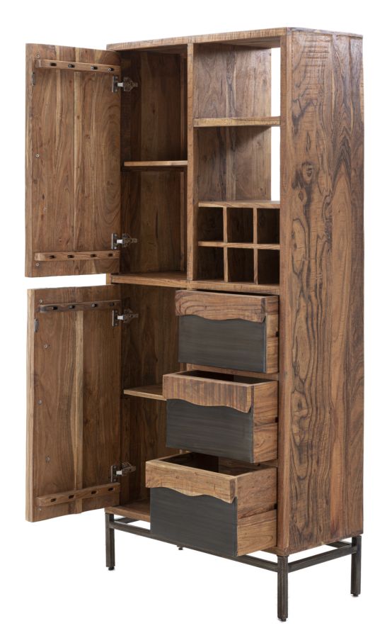 LIBRERIA YELLOWSTONE CM 88X40X195 (LEGNO DI ACACIA NILOTICA)