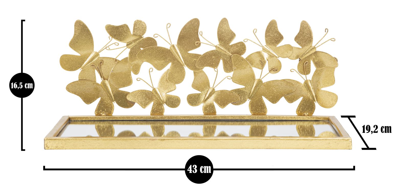 COMODINO MENSOLA BUTTERFLIES COPPIA CM 43X19,2X16,5