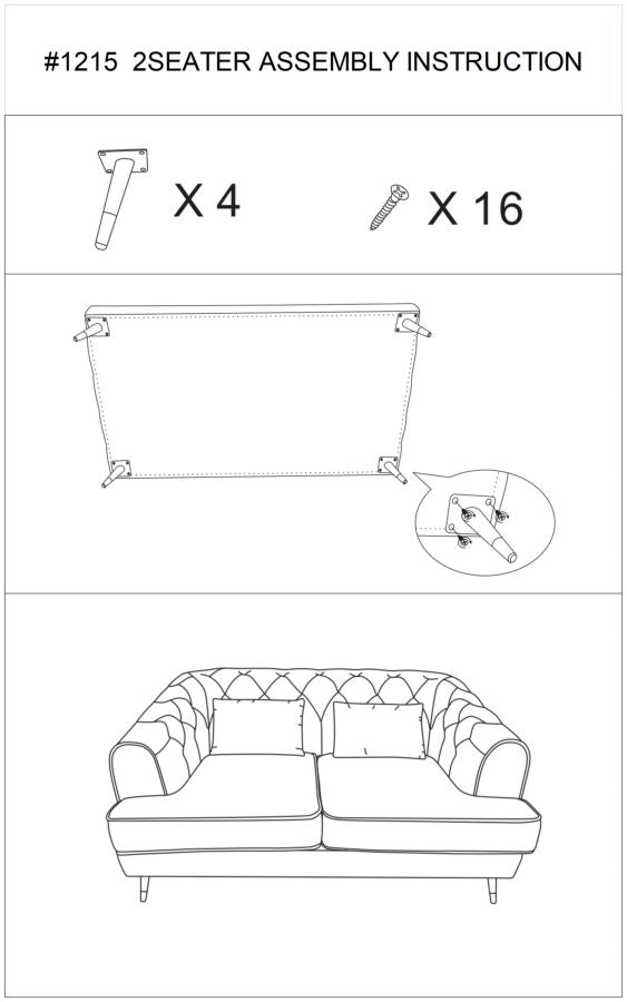 DIVANETTO 2 POSTI PRAGA CM 146X86X71