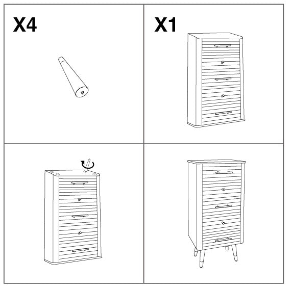 CASSETTIERA MATERA CM 45X32X100