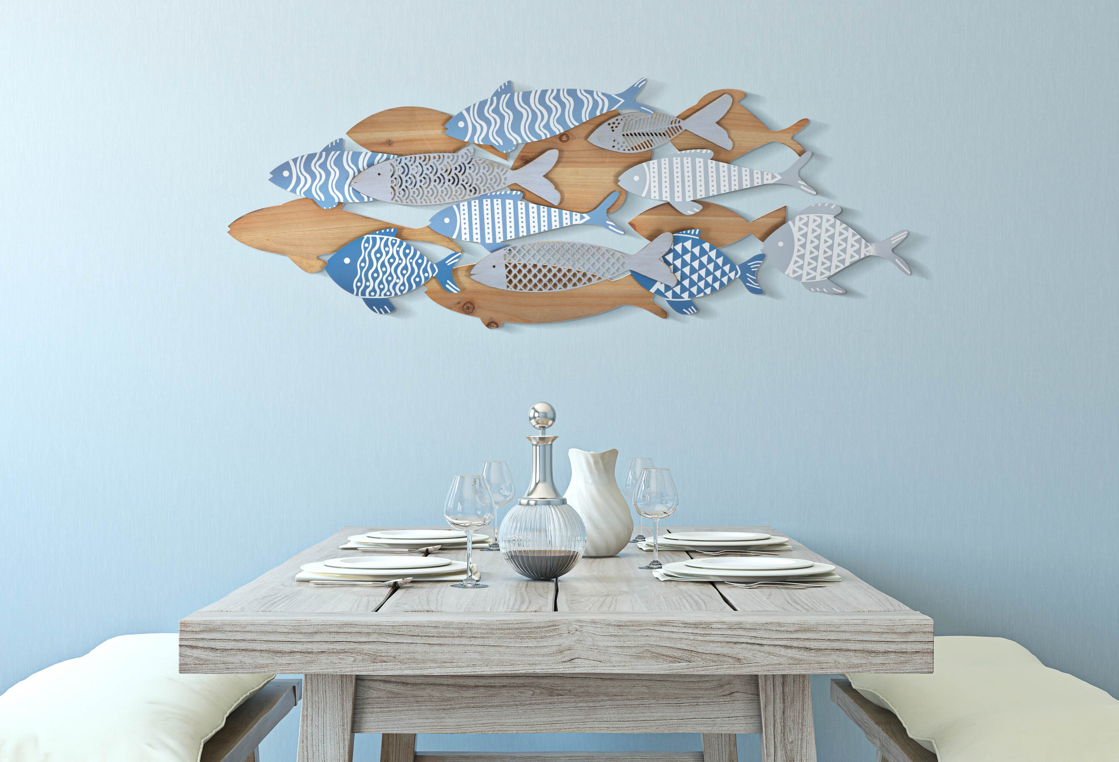 PANNELLO DA MURO FISH SEA CM 91X3X33,5