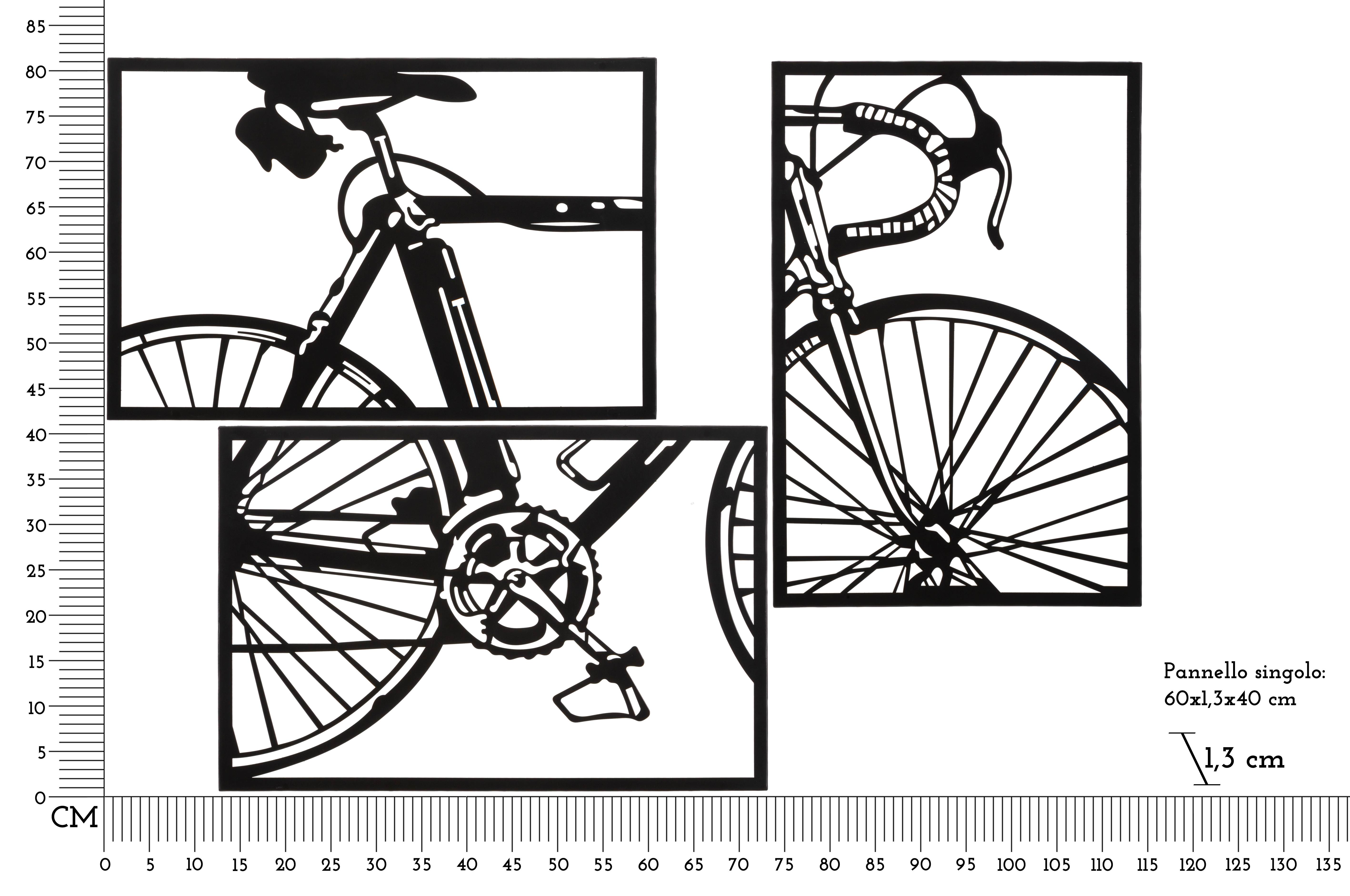 PANNELLO DA MURO BIKE SET 3PZ CM 40X1,3X60 (SINGOLO PZ)