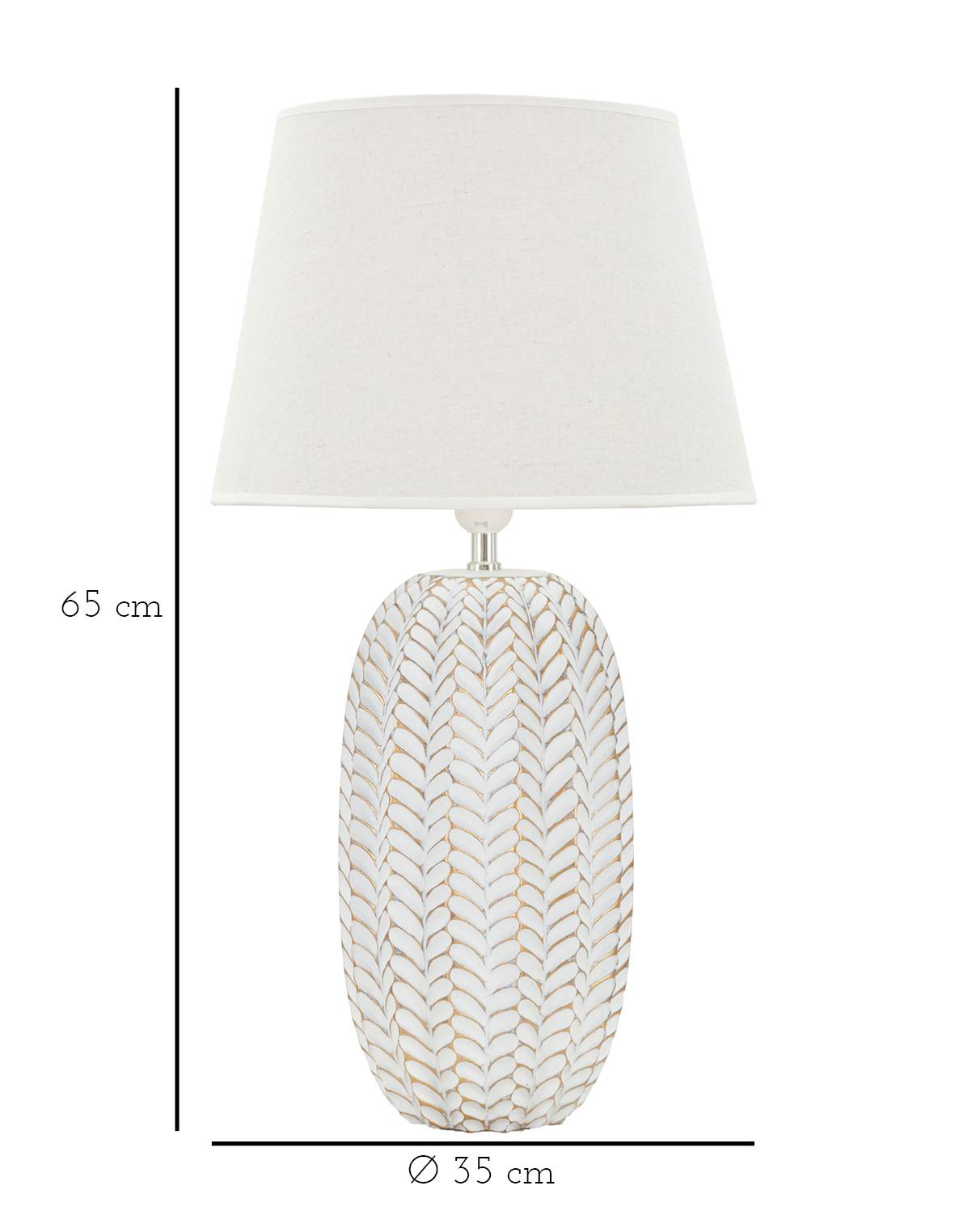 LAMPADA DA TAVOLO RESINA LEAF CM Ø 35X65