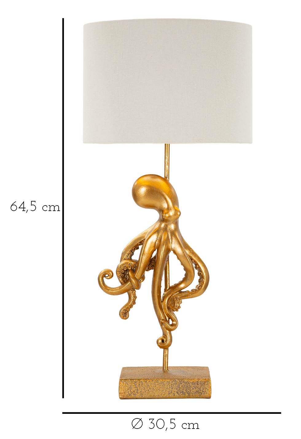 LAMPADA DA TAVOLO OCTOPUS GOLD CM Ø 30,5X64,5