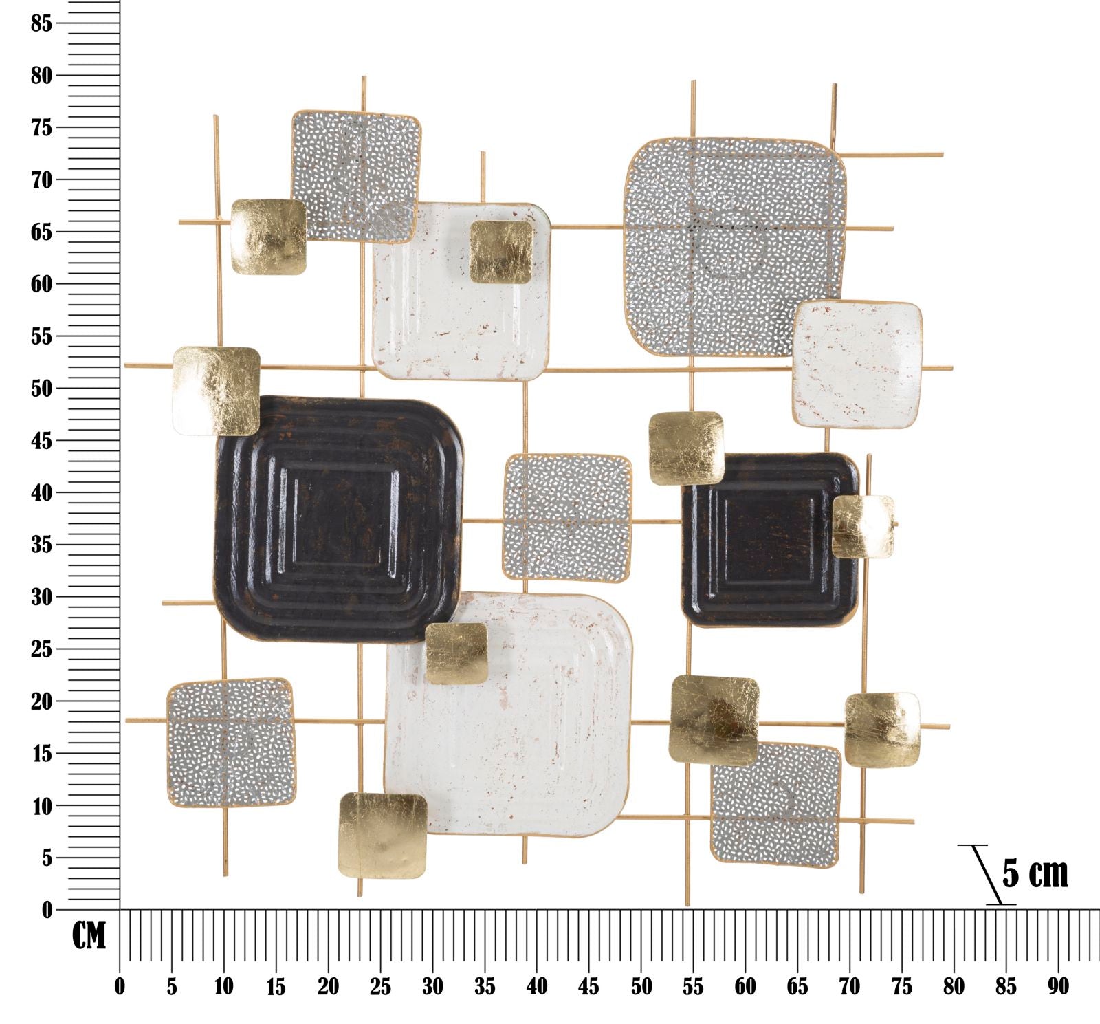 PANNELLO IN FERRO CUBES CM 80X5X80