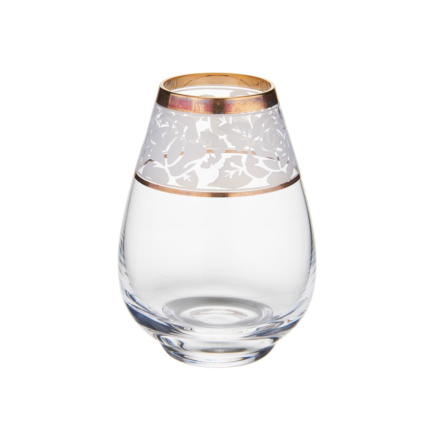 Bomboniera - Bicchiere in Vetro e Oro (H. 12 cm)
